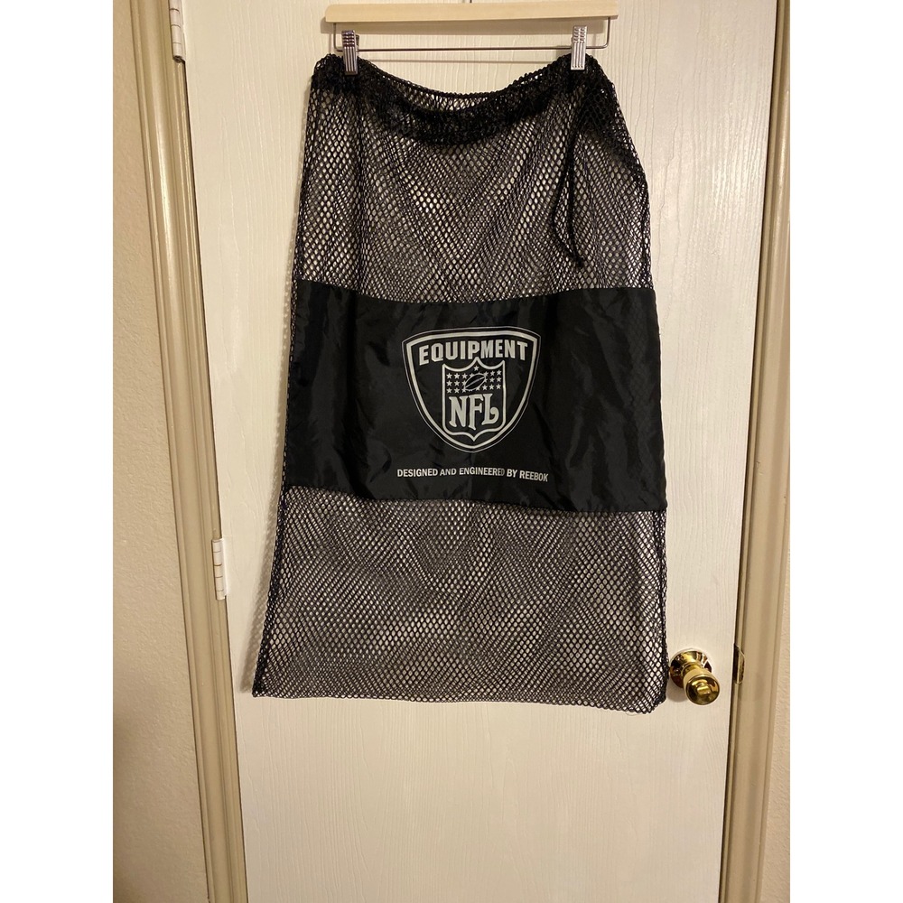 NFL Equipment Mesh Bag Reebok Black Drawstring Football Gear Bag 0300
